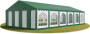 Party stan Premium 6 x 12 m zeleno-biela so zelenou strechou