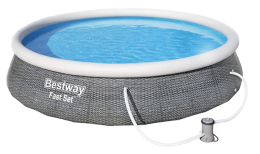 Bazén Bestway Fast Set Ratan 3,96 x 0,84 m s kartušovou filtrací Bazén Bestway Fast Set Ratan 3,96 x 0,84 m s kartušovou filtrací