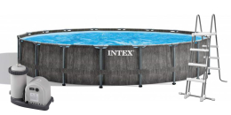 Intex Prism Frame Graywood 5,49 x 1,22 m kompletset Intex Prism Frame Graywood 5,49 x 1,22 m kompletset