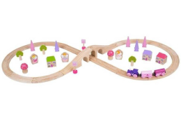 Bigjigs Rail dopravní dvouúrovňová vláčkodráha - 130 dílů