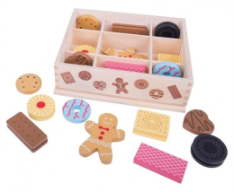 Bigjigs Toys box s dřevěnými sušenkami Bigjigs Toys box s dřevěnými sušenkami