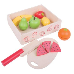 Bigjigs Toys dřevěné potraviny - Krájení ovoce v krabičce Bigjigs Toys dřevěné potraviny - Krájení ovoce v krabičce