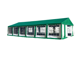Party stan Premium 6 x 12 m zeleno-biela so zelenou strechou Party stan Premium 6 x 12 m zeleno-biela so zelenou strechou