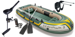 SET - Nafukovací čln Intex Seahawk 3 set s držiakom a elektromotorom Maxima A 40 SET - Nafukovací čln Intex Seahawk 3 set s držiakom a elektromotorom Maxima A 40