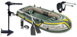 SET - Nafukovací čln Intex Seahawk 3 set s držiakom a elektromotorom Maxima P 30 SET - Nafukovací čln Intex Seahawk 3 set s držiakom a elektromotorom Maxima P 30