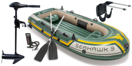 SET - Nafukovací čln Intex Seahawk 3 set s držiakom a elektromotorom Maxima P 40 SET - Nafukovací čln Intex Seahawk 3 set s držiakom a elektromotorom Maxima P 40