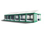 Párty stan Economy 6 x 12 m zeleno-biela