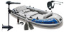 SET - Nafukovací čln Intex Excursion 5 set s držiakom a elektromotorom Maxima P 66