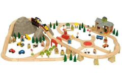 Bigjigs Toys Čajová puntikovaná sada v piknikovém koši