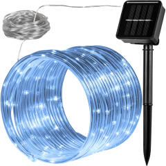 Dekorativní LED hadice solární 10 m 100 diod studená bílá