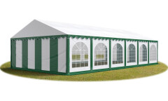 Párty stan Ohňovzdorný Premium 6 x 12 m zeleno-biela