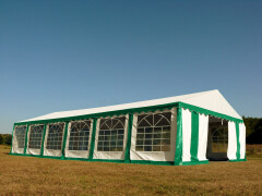 Párty stan Ohňovzdorný Premium 6 x 12 m zeleno-biela