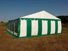 Párty stan Ohňovzdorný Premium 6 x 12 m zeleno-biela