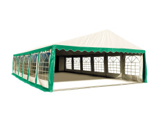 Párty stan Ohňovzdorný Premium 6 x 12 m zeleno-biela