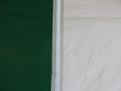 Párty stan Ohňovzdorný Premium 6 x 12 m zeleno-biela so zelenou strechou