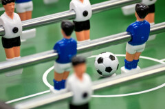 Stolový futbal MDF 121 x 101 x 79 cm čierna