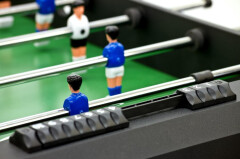 Stolový futbal MDF 121 x 101 x 79 cm čierna
