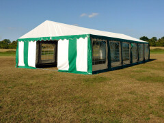 Párty stan Ohňovzdorný Premium 6 x 12 m zeleno-biela