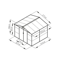 Zahradní domek G21 GAH 407 - 213 x 191 cm, hnědý