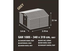 Zahradní domek G21 GAH 580 - 251 x 231 cm, zelený