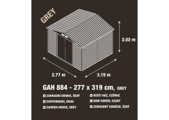 Zahradní domek G21 GAH 580 - 251 x 231 cm, zelený