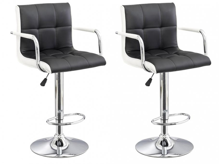 2x Barová stolička Hawaj CL-3331 čierna / biela