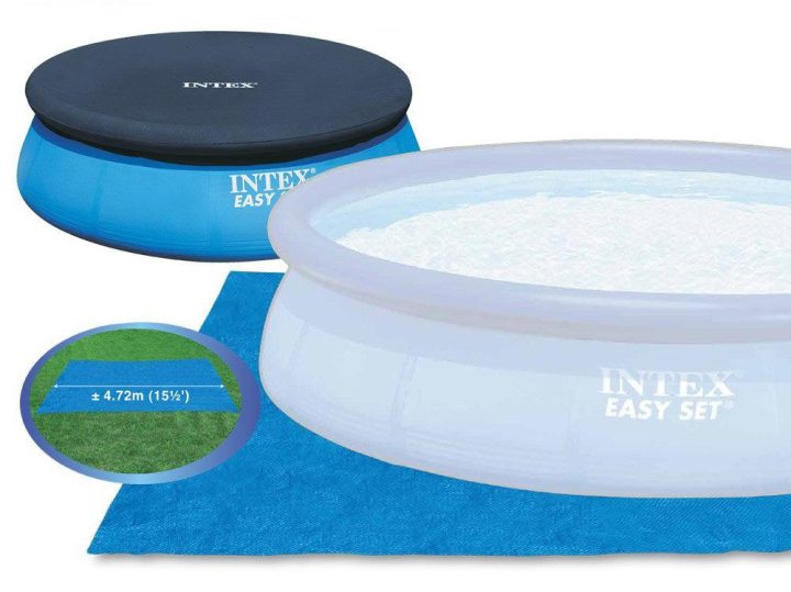 Party stan Premium 6 x 12 m modro-biela Bazén Intex Easy Set 4,57 x 1,07 m kompletset s filtráciou