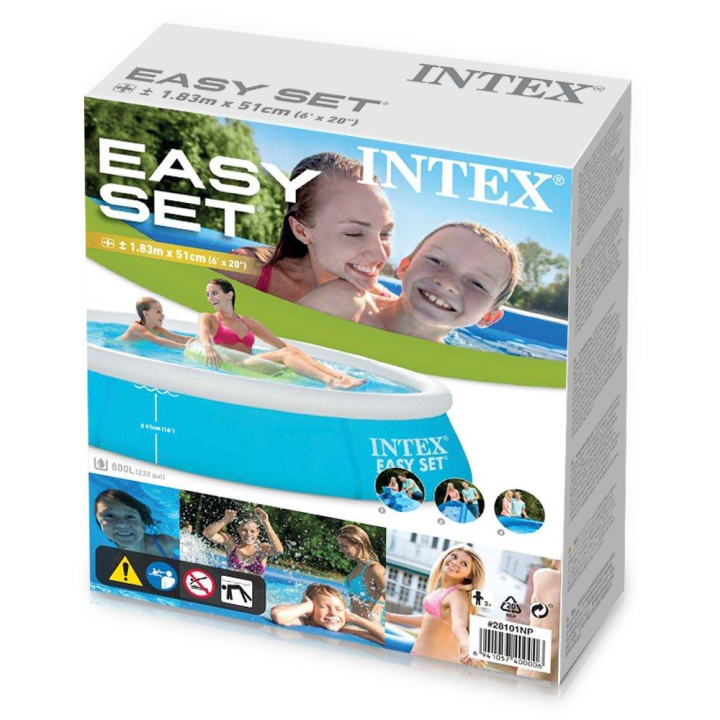 Bazén Intex Frame Family 4,5 x 2,2 x 0,84 m s kartušovou filtráciou Bazén Intex Easy Set 1,83 x 0,51 m s kartušovou filtráciou