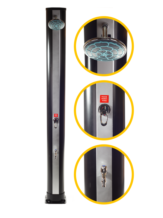 Solárna sprcha Hawaj Fantasy Rain 35 čierno-strieborná Solárna sprcha Hawaj Fantasy Rain 35 čierno-strieborná