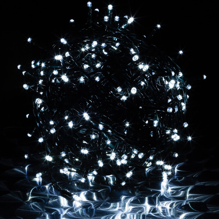 Vánoční LED osvětlení 40 m 400 diod s ovladačem studená bílá